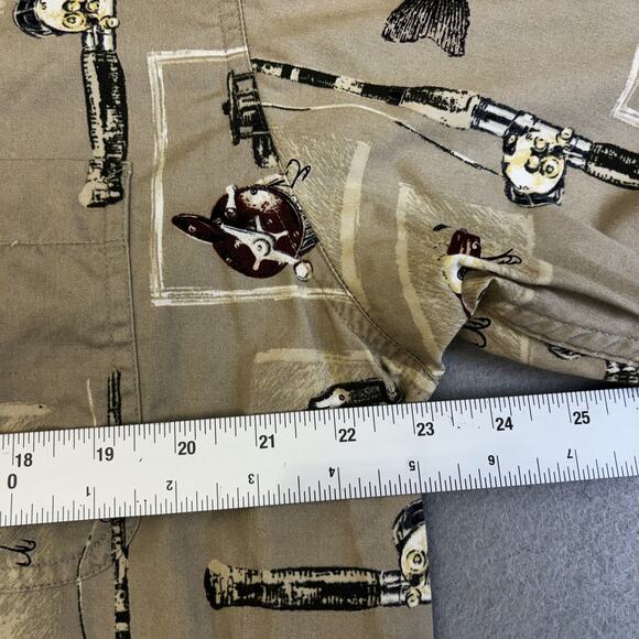 Woods Waters Fish Lure Shirt Mens Large Casual Button Down Fishing Outfitters - Picture 5 of 8